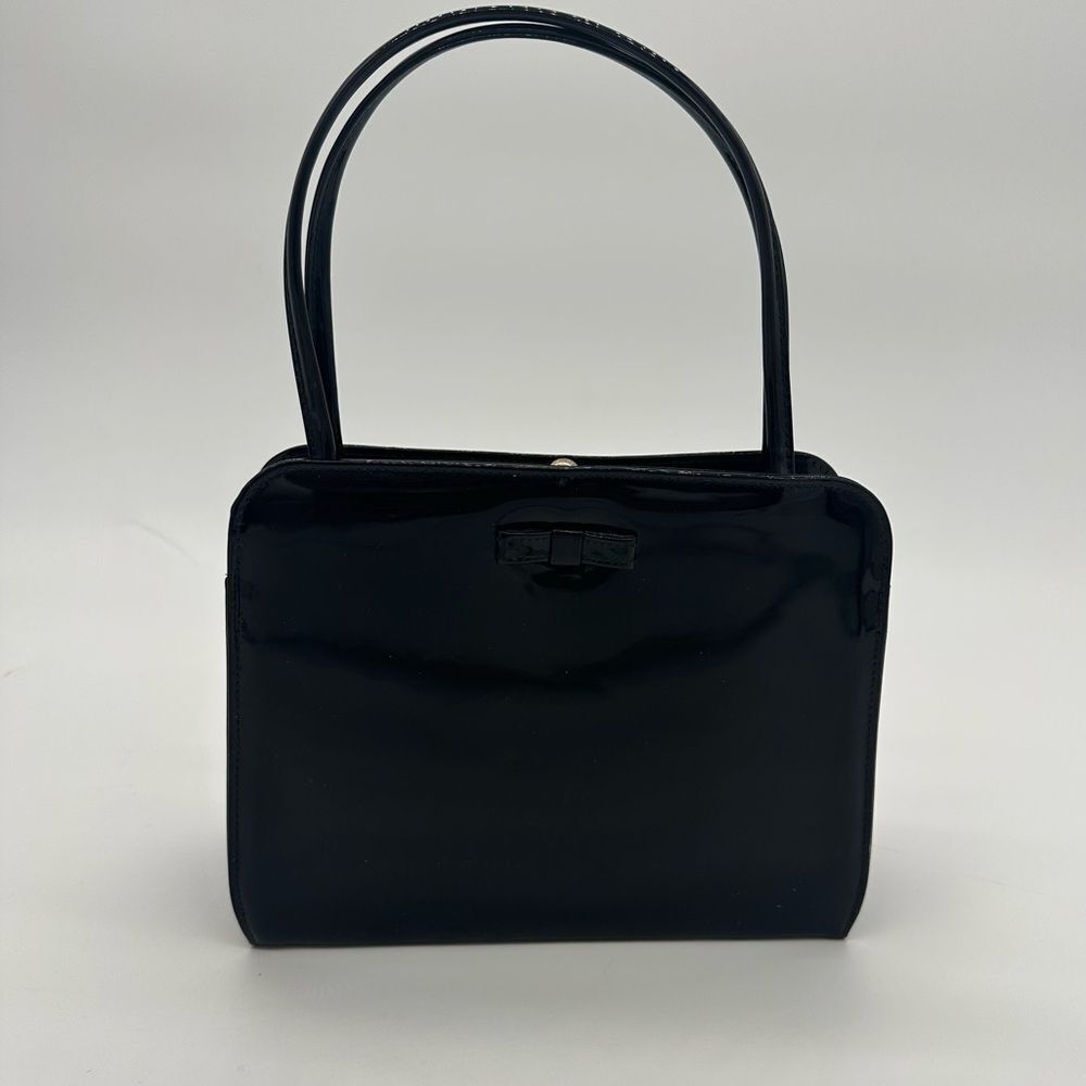 Theodor California Petite Black Patent Leather Vinyl Handbag